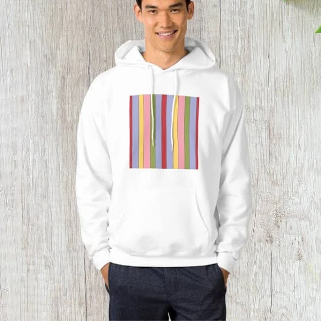 Men's Vertical Stripes Hoodie