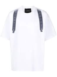 John Richmond Strikad Bag-Print Cotton T-Shirt In White - 51% Off | Editorialist
