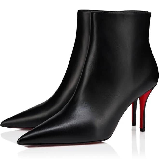 Christian Louboutin Miss Z Booty 80 Calf Leather Boots