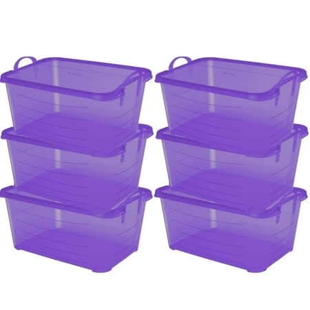 Life Story 55 Quart Stackable Closet & Storage Box Containers (6 Pack)