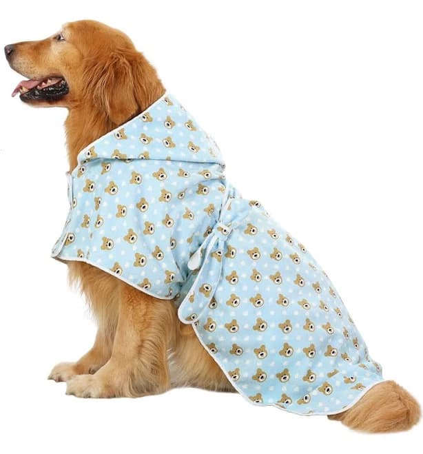 Hde Dog Bathrobe Drying Towel with Hood