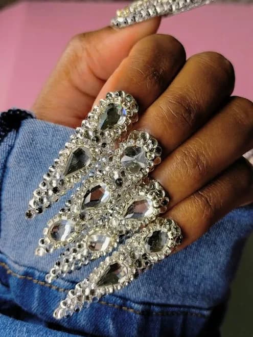 Stiletto Full Bling Presson Nail Set