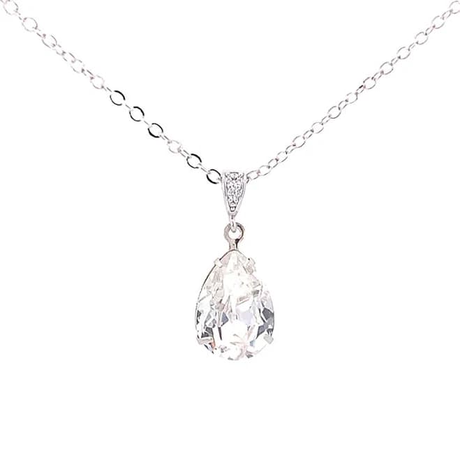 Teardrop Diamond Crystal Necklace