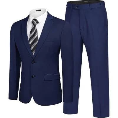COOFANDY Men's Classic Fit 2 Button Tuxedo Suit
