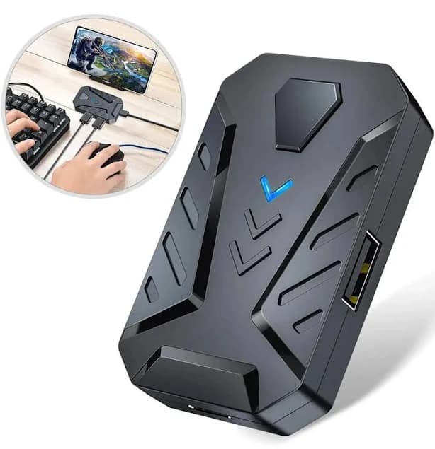 Mobile Game Keyboard and Mouse Adapter, PUBG/Call of Duty Controller Converter Wired/Wireless for Android/(ios Less Than 13.4)