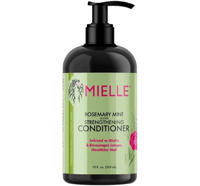 Mielle Organics Acondicionador fortalecedor con menta y romero de Mielle Organics con biotina, 12 onzas,