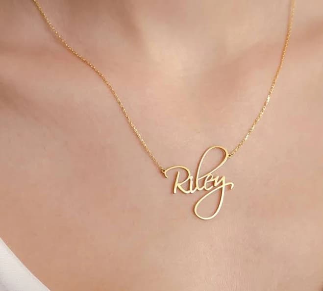Personalized Sterling Silver Name Necklace