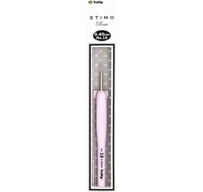TULIP Etimo Rose Steel Crochet Hook w/Cushion Grip Size #16-0.40mm