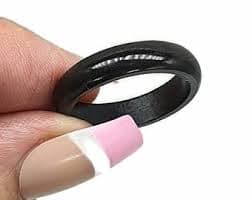 Canadian Jade Ring, 3 Sizes, Black Jade, British Columbia Nephrite Jade, Virgo Zodiac, Good Luck Gemstone, Solid Jade Ring, Stacker Ring - Etsy