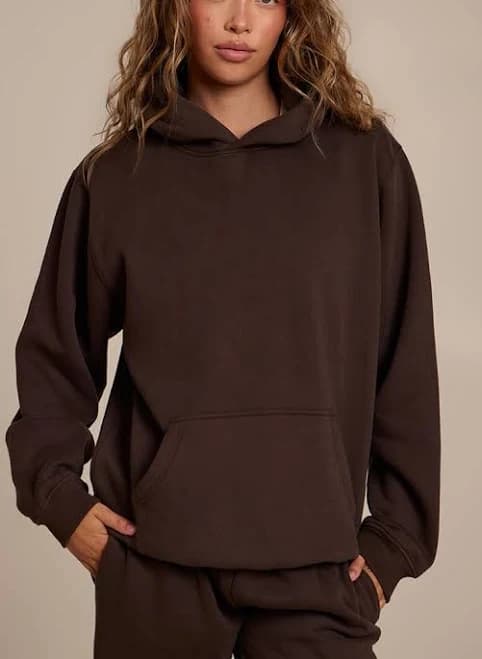 Espresso Cotton Fleece Women's Pullover Hoodie