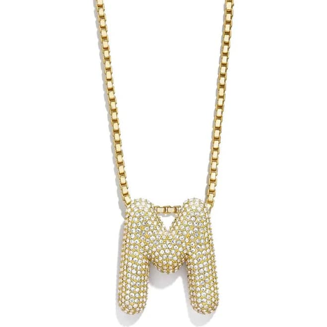 BaubleBar Bubble Initial Pendant Necklace
