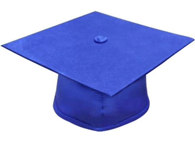 College & University Matte Royal Blue Bachelors Graduation Cap