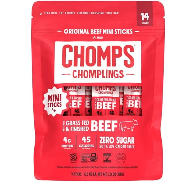 Chomps Mild Original Beef Mini Sticks