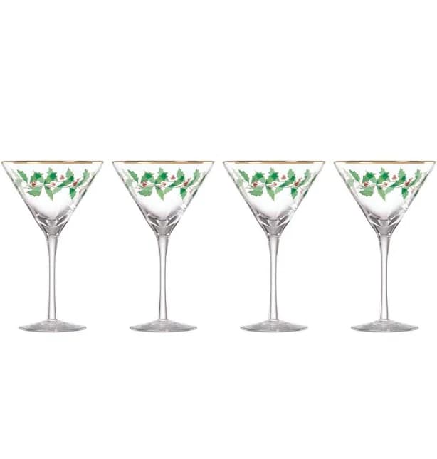 Lenox Holiday Martini Glass Set of 4