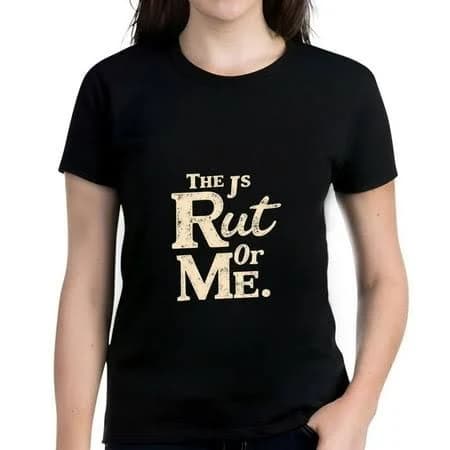 Women's Vintage Distressed JS Rut or Me Graphic Tee