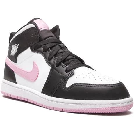 Jordan Kids - Jordan 1 Mid "White/Light Arctic Pink/Black" sneakers - kids - Leather/Rubber/Fabric - 10.5C