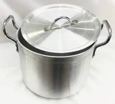 Heavy Duty Casserole Aluminium Cooking Pot Pan Lid Catering - Ground Base | eBay