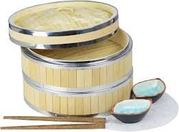 10 Inch Bamboo Steamer with Stainless Steel Ring - Lebanon | Ubuy