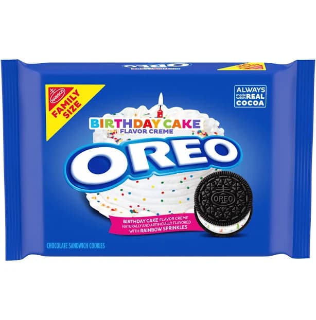 Oreo Birthday Cake Chocolate Sandwich Cookies