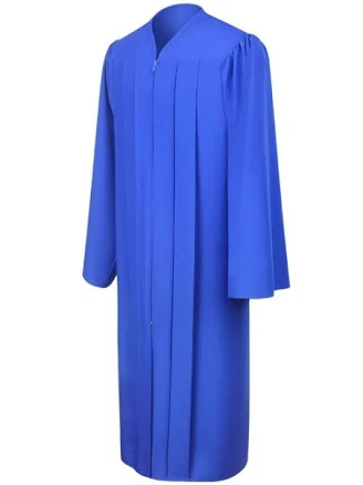 Matte Royal Blue High School Graduation Gown 45 (5'0" – 5'2")