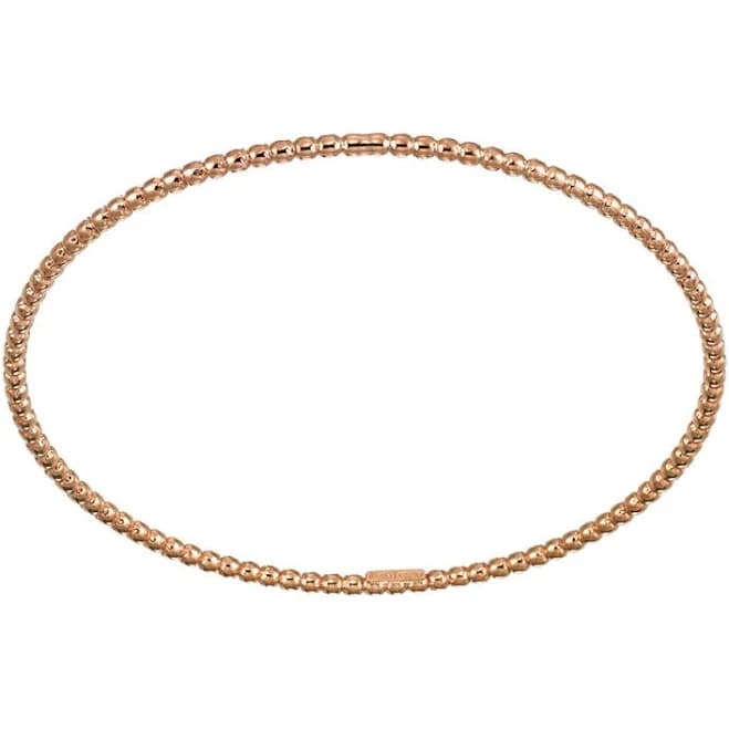 Stellari Rose Beaded Stackable Bangle in Sterling
