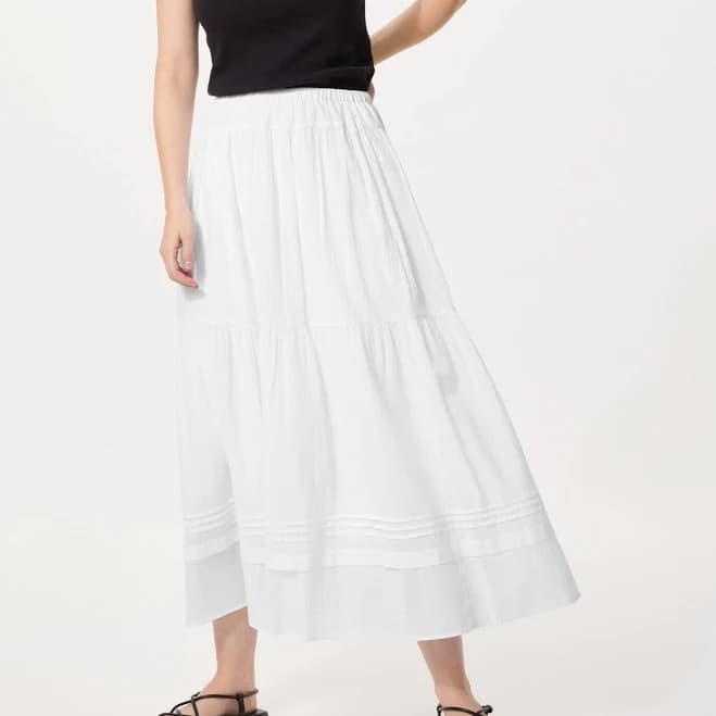 UNIQLO Women's Tiered Maxi Skirt
