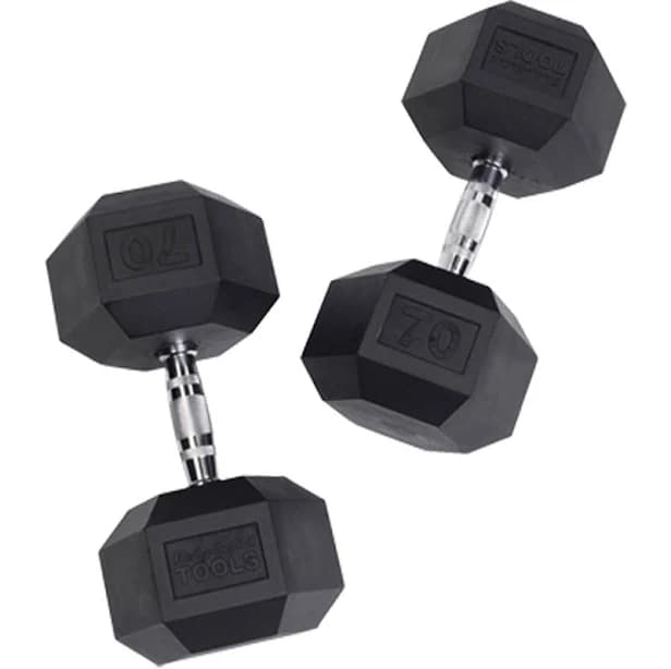 Body Solid Rubber Hex Dumbbell