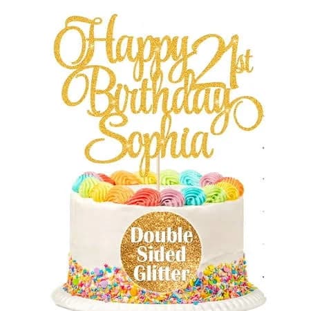 Custom Happy Birthday Cake Topper