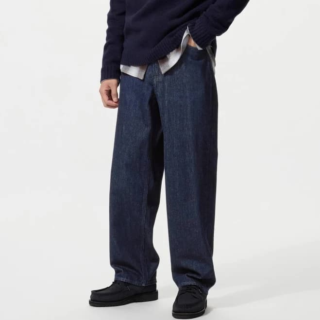 UNIQLO Men's Wide Straight Jeans