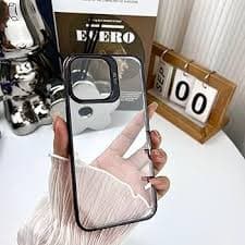 Electroplated Invisible Lens Holder Phone Case, Clear Phone Case, PC Hard Case, Stylish Simple Design, Atmosphere, for iPhone 15 14 13 12 Pro Max Plus Phone Case (Silver,iPhone 14 Pro Max) : Amazon.sg: Electronics