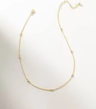 Uncommon James Dainty Gold in Bloom Silver Chain Necklace