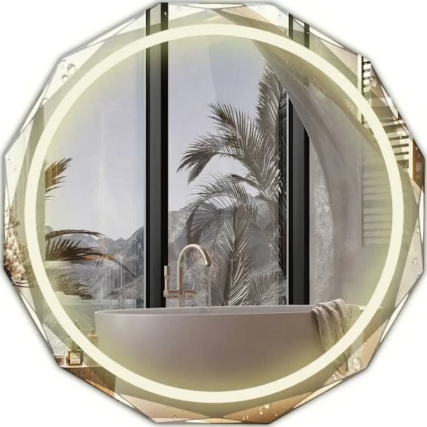 Elloallo Single Beveled Edge Bathroom Wall Vanity Mirror