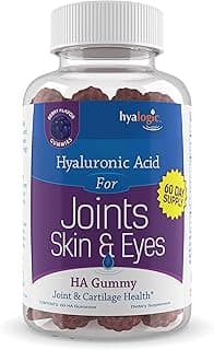 Hyalogic Hyaluronic Acid Gummies – Supplement for Joint, Skin & Eyes – Mixed Berry Flavor – Gummy Vitamins for Women & Men – Gluten-Free, Non-GMO, 60 Count