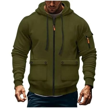 Men's Long Sleeve Full Zip Hoodie