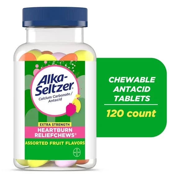 Alka Seltzer Extra Strength Heartburn Relief Chews, Antacid Tablets,