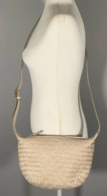 Madewell The Sling Woven Leather Crossbody Bag