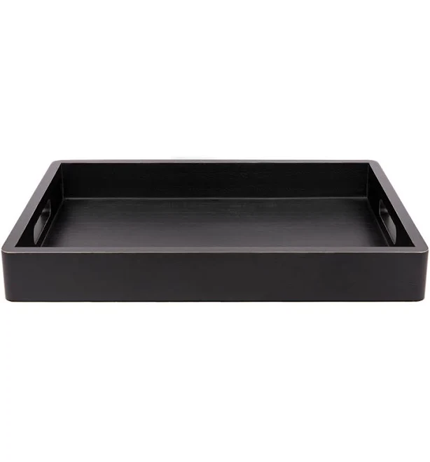 Latitude Run Large Rectangular Wooden Decorative Serving Tray