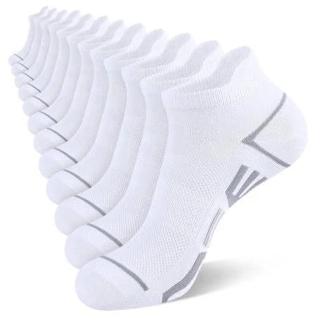 Men's 12 Pairs Heel Tab Ankle Socks