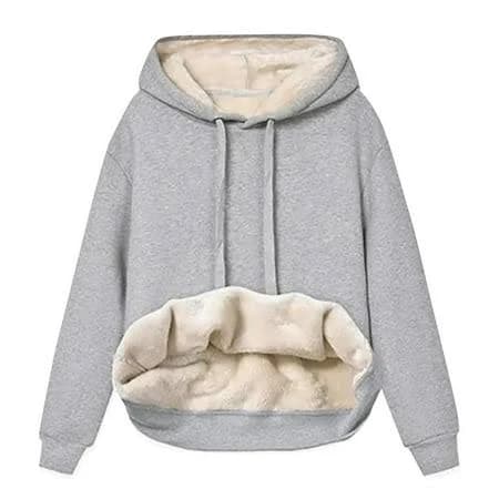Women's Casual Loose Fit Fleece Lined Hooded Sweatshirt with Pockets