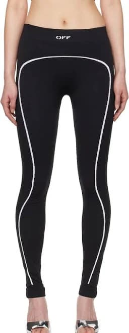Off-White Black Stamp Seamless Sport Leggings