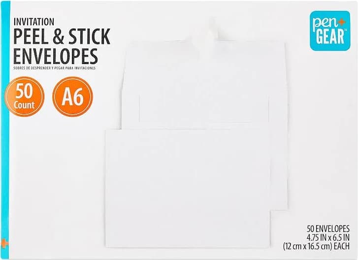 Pen+gear Invitation Peel and Stick Envelopes