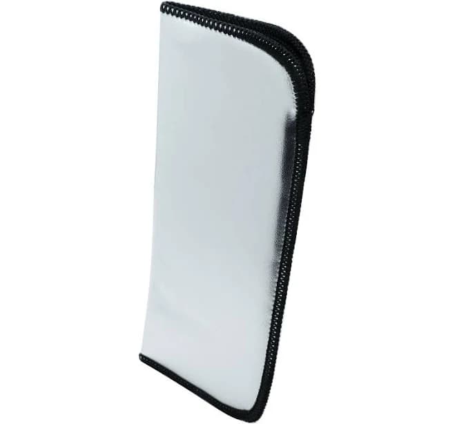 Soft Silver Metallic Eyewear Sleeve