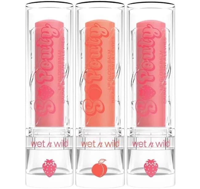 Wet n Wild So Pouty Lip Gloss Balm Set - Peach & Strawberry - New Beauty | Size: s