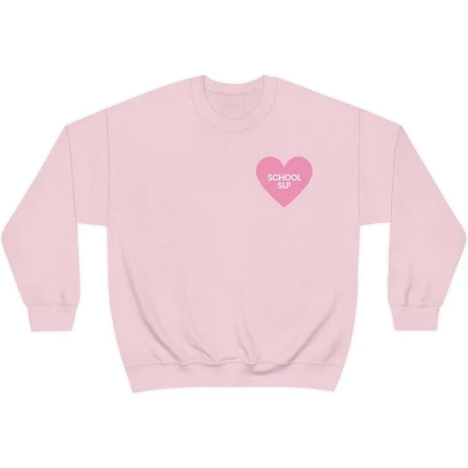 School SLP Heart Crewneck