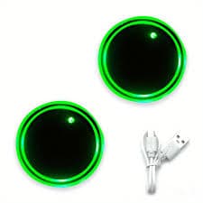 set 2 led coasters cars featuring a built in battery a usb - Temu New Zealand