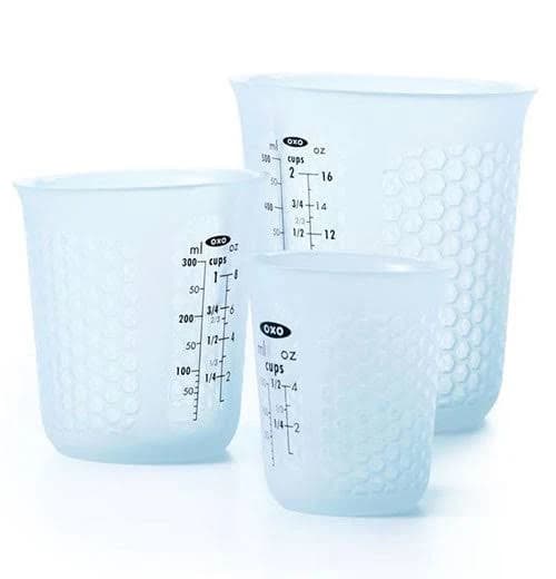 OXO Good Grips 3 Piece Squeeze & Pour Silicone Measuring Cup Set