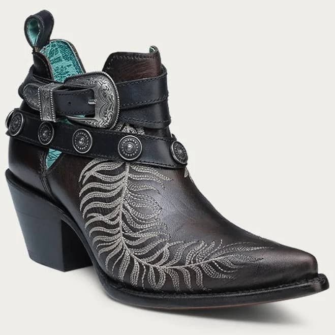 Women's Pointed Toe Cowboy Boots with Embroidery