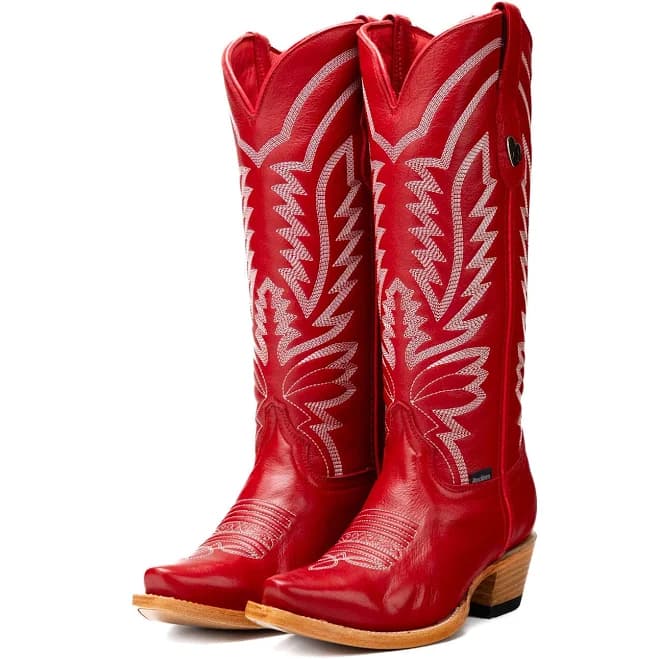 Bianca Midi Snip Toe Cowgirl Boot Red / 10