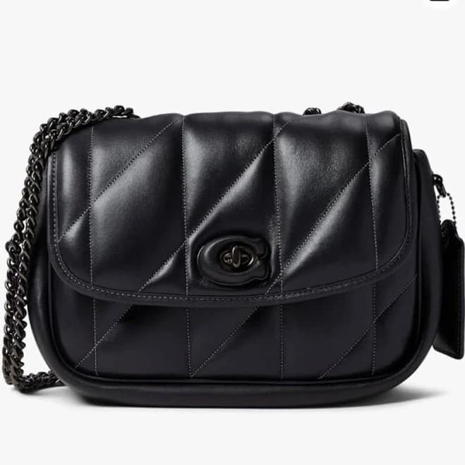 Coach Quilted Pillow Madison Shoulder Bag Black Small - New Women | Color: Black | Size: s
