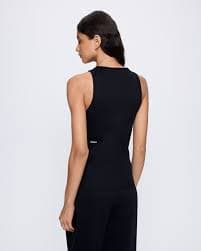 Womens Interlock Tank Top—Black